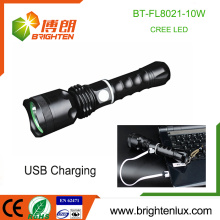 Factory Supply High Power Aluminum Material 3 Modes Light Mult-function XML T6 USB Rechargeable Flashlight Cree Led Torches